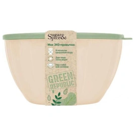 Салатник Green Republic 2,8л с крышкой лен