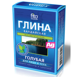 Глина сухая голубая Валдайская, 100г