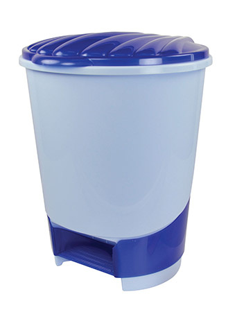  Контейнер для мусора 10,0 л с педалью голубой фото 1