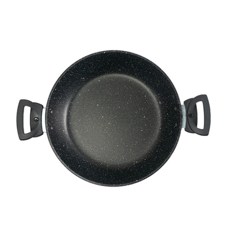  Жаровня 28 см литая VARI Классическая каменная черная (съемн. ручка) фото 1