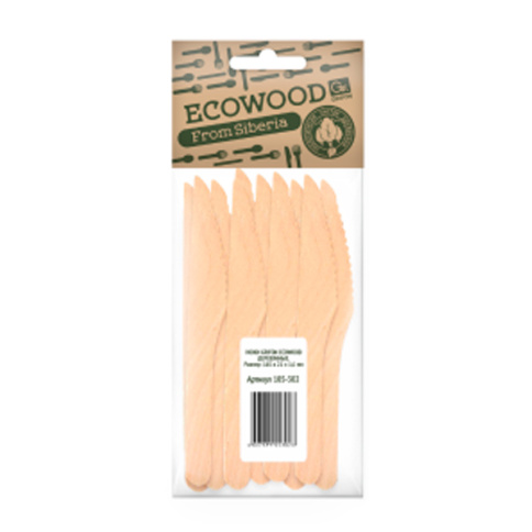  Ножи деревянные 10 шт в упак GRIFON Ecowood 165 мм фото 1