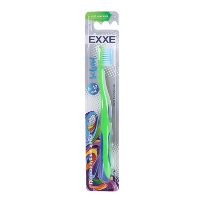  Зубная щетка EXXE детская School 6-12 лет мягкая фото 1