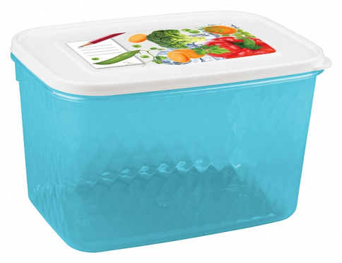  Контейнер 1,7 л Кристалл для замораживания и хранения продуктов светло-голубой фото 1
