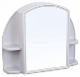  Шкафчик зеркальный Орион, белый мрамор фото 1