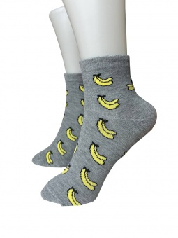  Носки жен. Fw-582-M-12 (св.серый) Бананы (р.35-38) фото 1